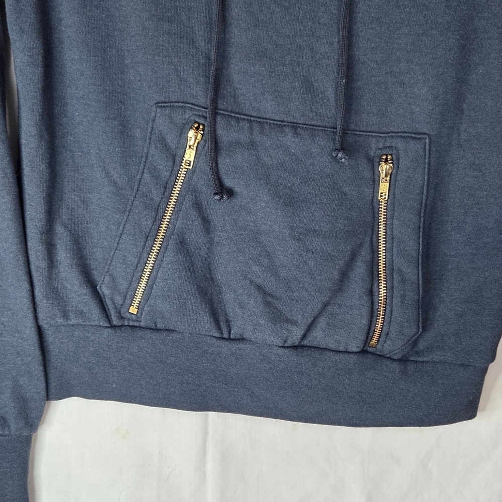 Aviator Nation Navy Blue Ninja Pullover Hoodie Zip Pocket Size X-Small - Picture 5 of 13